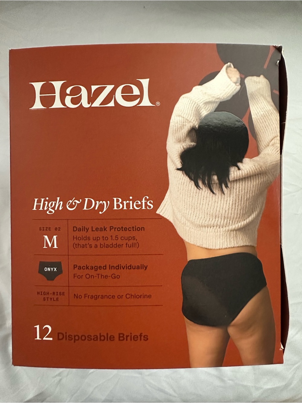 Hazel High & Dry Disposable Briefs Medium Onyx Black High-Rise 12 Count NIB - Picture 7 of 8